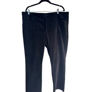 2/$30 Talbots Size 18 High Waisted Black Straight Leg Corduroy Pants